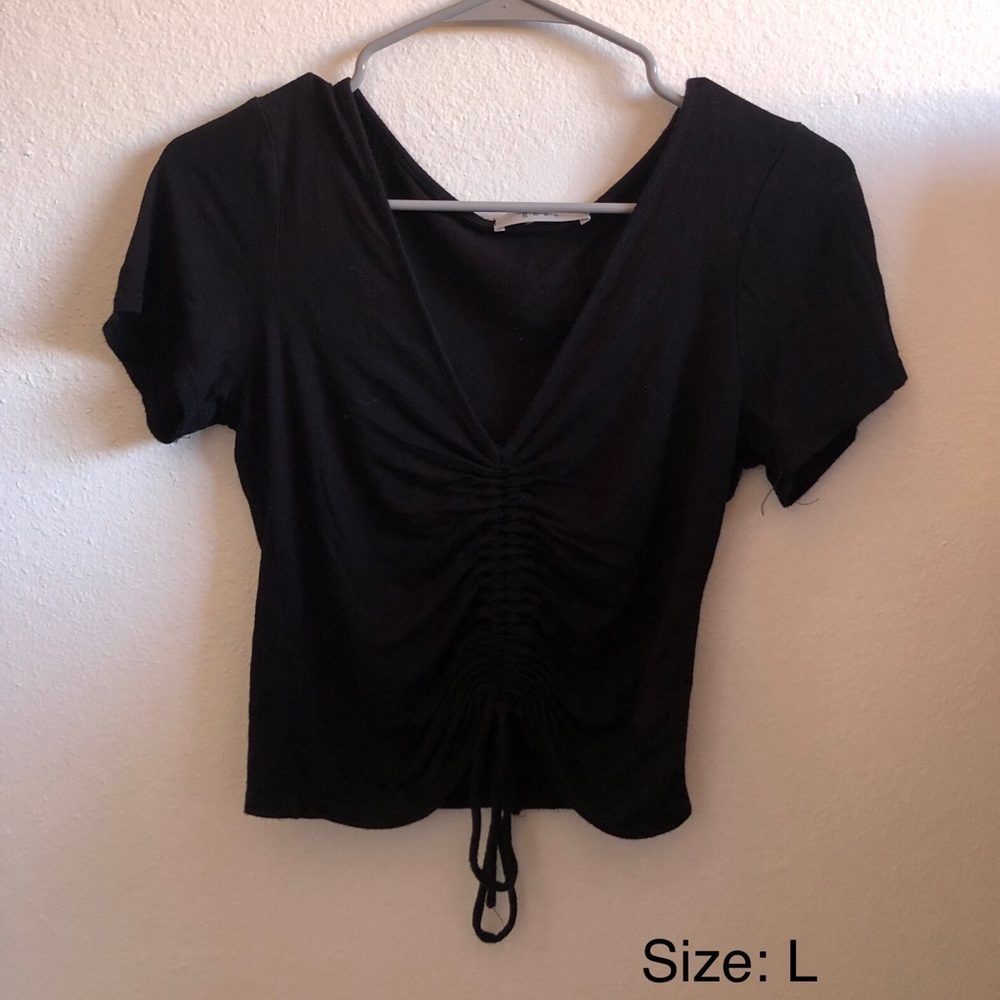 Black tie shirt